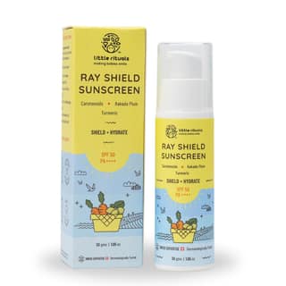 Little Rituals Baby Sunscreen for Kids 0-15 Yrs SPF 50 PA++++ Organic & Natural Lotion, UVA UVB IR, Blue Light, Wifi Radiation, Protection, Hypoallergenic, SWISS Tech, Daily Use Sunblock - 30gm Little Rituals Baby Sunscreen for Kids 0-15 Yrs SPF 50 PA+++