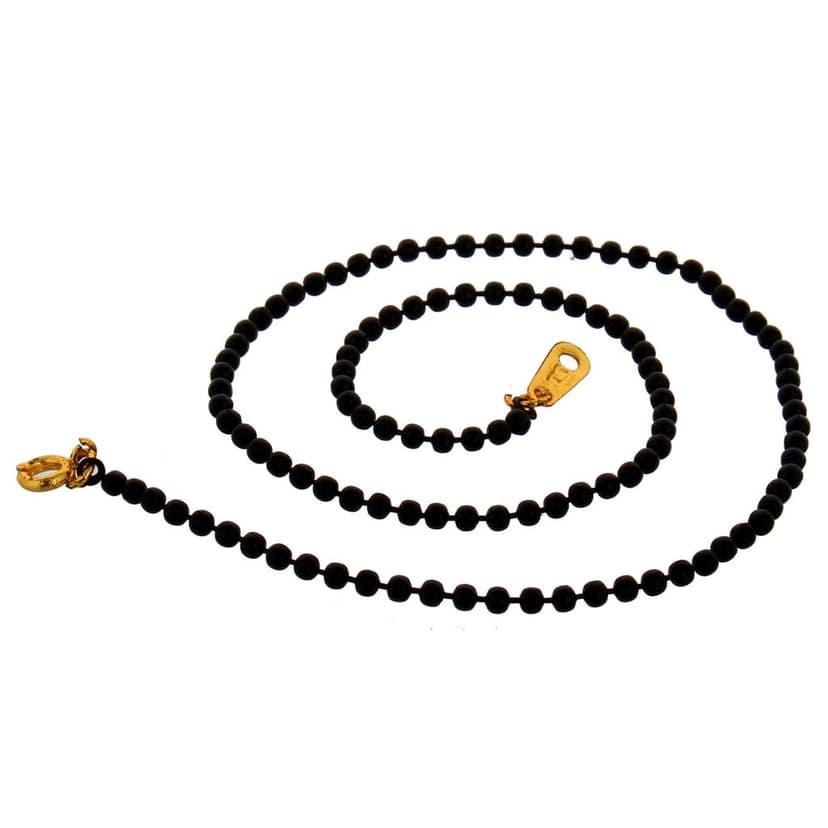 Lucky Jewellery Traditional Designer Mangalsutra Black Beads One Line Chain Necklace For Women (24-A3C-B3-B16) view 2