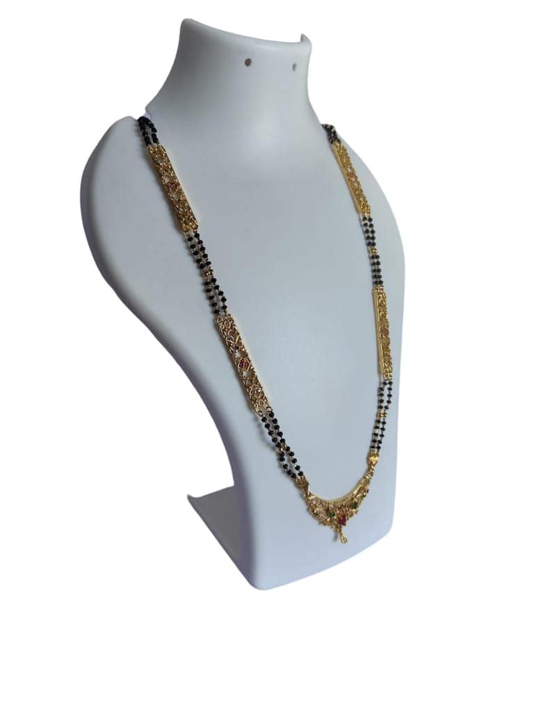 Gold Plated Traditional Long Mangalsutra for Women view 4