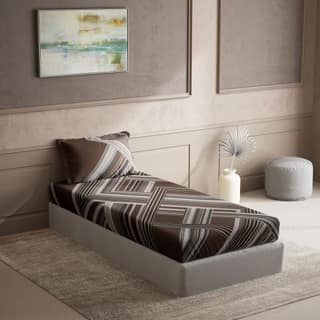 DDECOR - Cherish Collection 100% Cotton Geometric Pattern 150TC Single Bedsheet|152 CM X 224 CM| - Brown