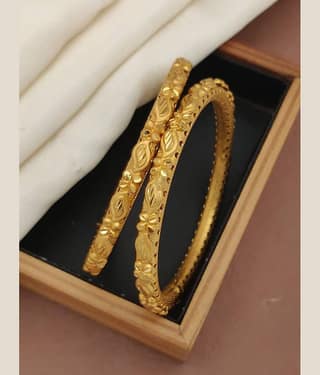 Shivay Fashion Gold Bangle Set ( Pack of 1 )