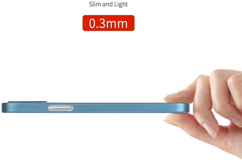 Memumi Slim Series Ultra Thin 0.3mm Back Cover for Apple iPhone 12 Pro Max - Metallic Blue (6.7") view 3