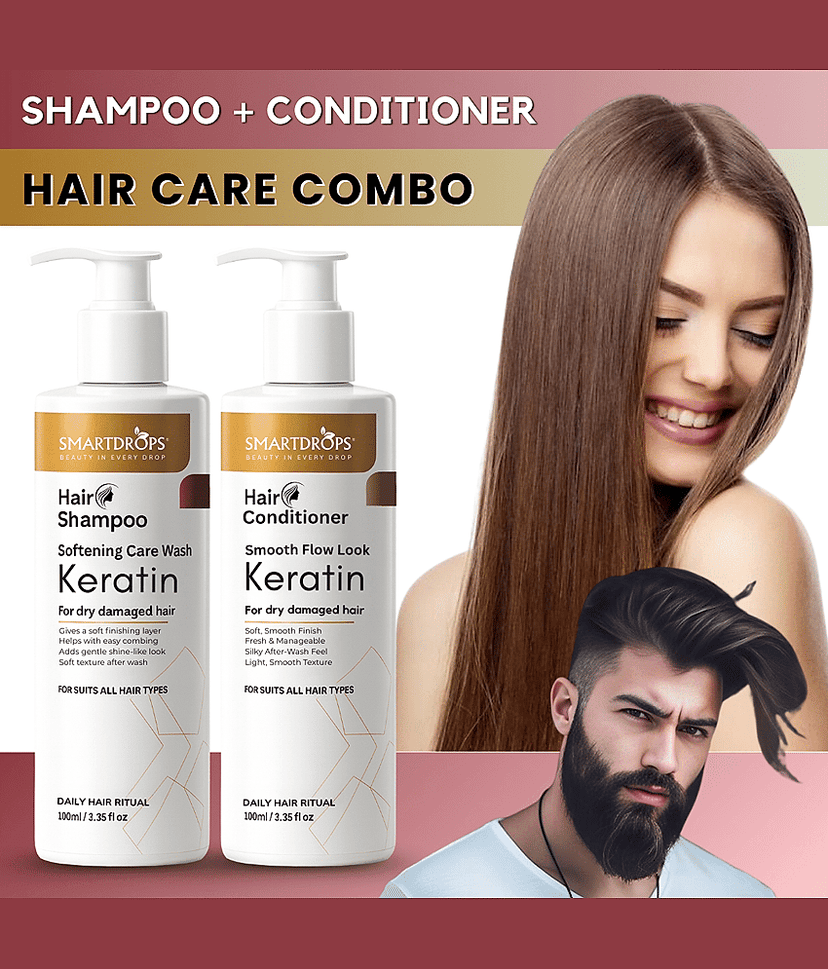 Smartdrops Keratin Nourishing Shampoo and Conditioner Combo