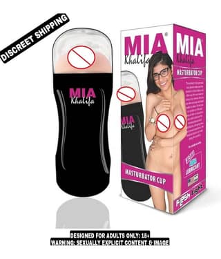 KAMAHOUSE MIA KHALIFA MALE POCKET PUSSY MASTURBATOR CUP WITH FREE LUBE-U.S.A