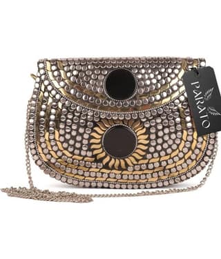 PARATO Sling Bag Suede Set of 1 ( Silver )