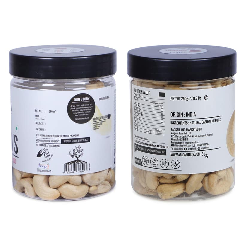 Ariga Foods 100% Natural Premium King Size Kaju | Cashews (200 g) view 2