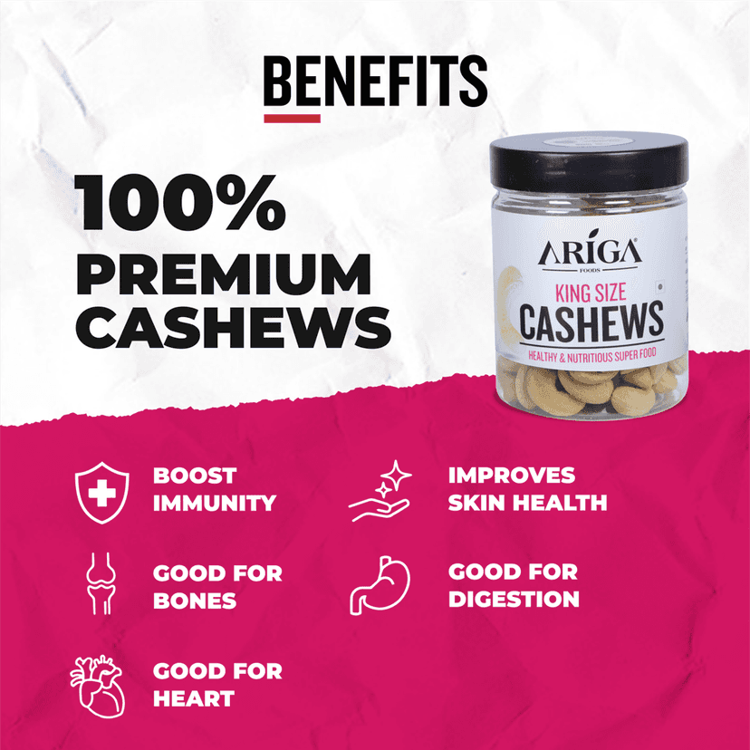 Ariga Foods 100% Natural Premium King Size Kaju | Cashews (200 g) view 4