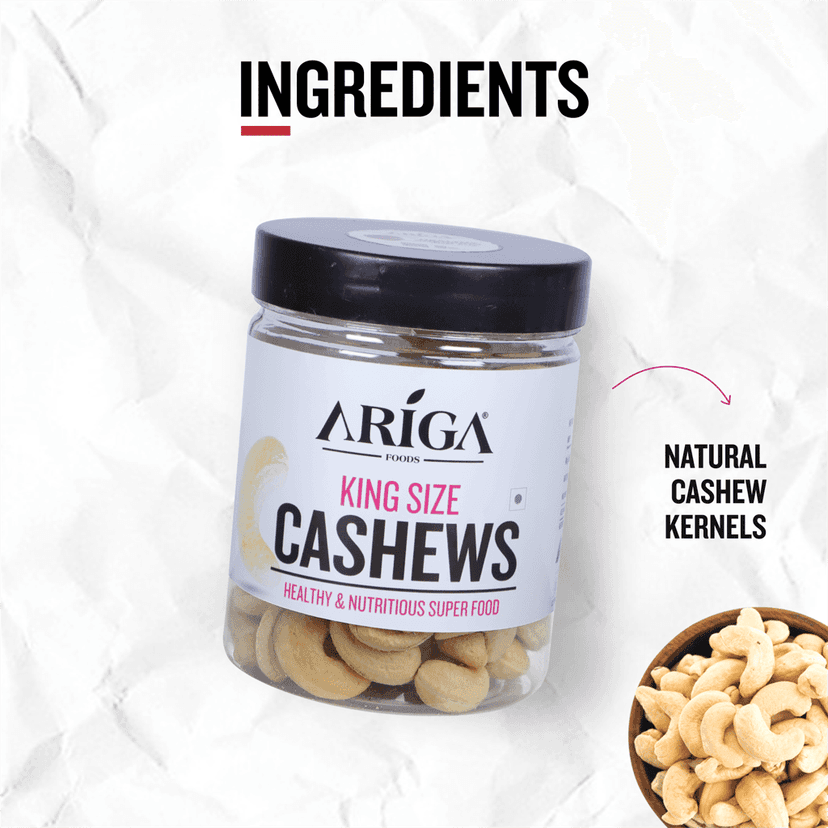 Ariga Foods 100% Natural Premium King Size Kaju | Cashews (200 g) view 5
