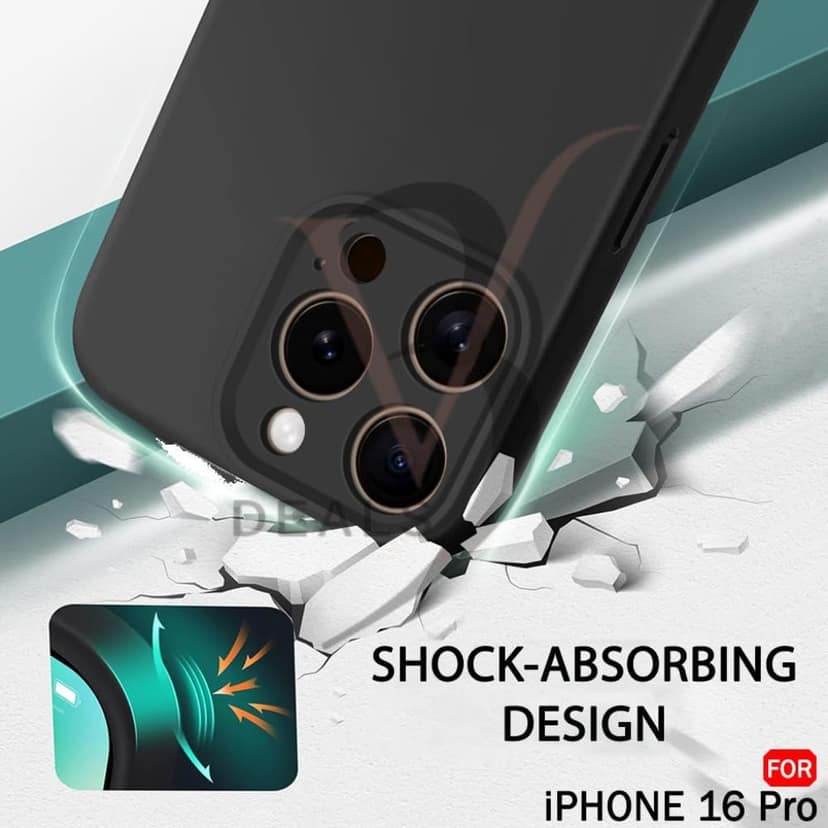 V3Deals Liquid Silicone Case Compatible for iPhone 16 Pro, Soft Microfiber Lining, Soft Protection, 6.3 Inch, Camera Bump Protection | Shockproof Slim Matte Back Cover Thickness view 6