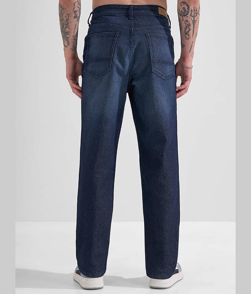 Highlander Relaxed Solid Men's Jeans - Blue ( Pack of 1 ) view 3