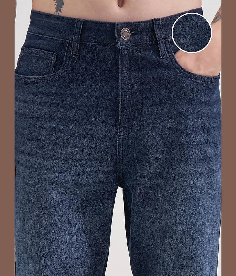 Highlander Relaxed Solid Men's Jeans - Blue ( Pack of 1 ) view 5