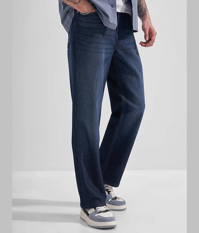 Highlander Relaxed Solid Men's Jeans - Blue ( Pack of 1 ) view 6
