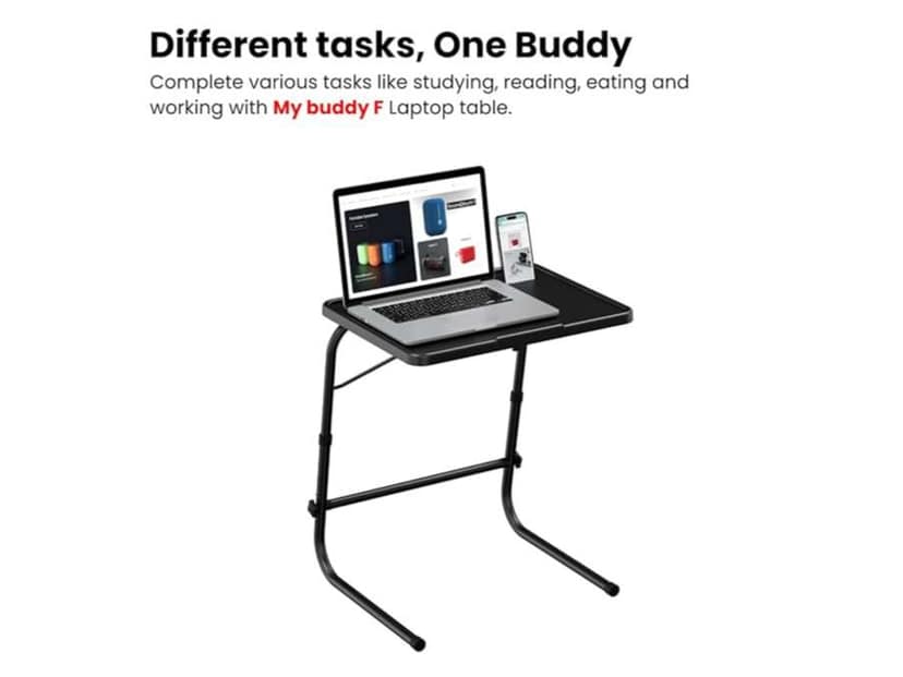 Portronics My Buddy F Multipurpose Movable & Adjustable Laptop Table view 2