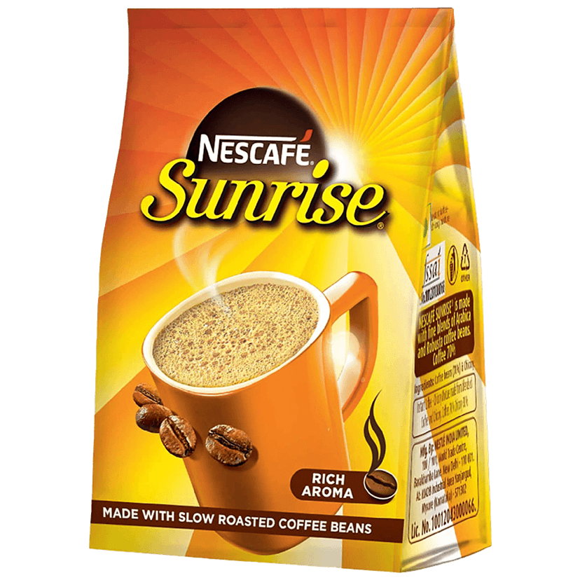 Nescafe Sunrise Instant Coffee - Chicory Mix, Rich In Aroma & Flavour, 200 G Pouch