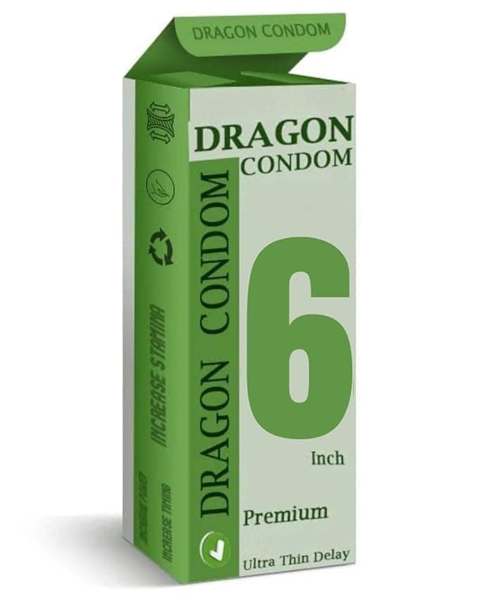 Premium Dragons Condom, 6 Inch, Silicone, Natural Color, for Men Ultra Soft | Long Lasted | Extra Pleasure Extra size |SI HUB