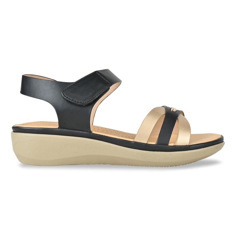 Black Women Comfort Flat Sandals