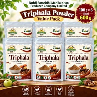 Triphala Powder (Value Pack 100g * 6 Packet) - 600 gm - Pack of 6 pouches, each 100 grams