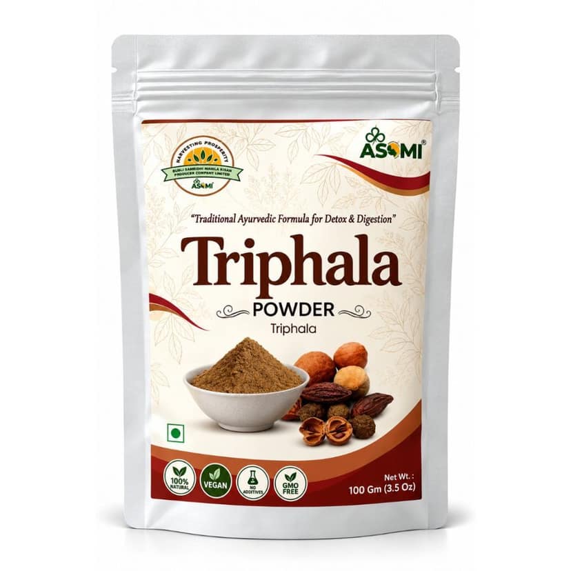 Triphala Powder (Value Pack 100g * 6 Packet) - 600 gm - Pack of 6 pouches, each 100 grams view 3