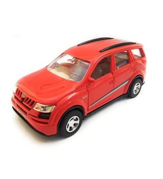 Mehtab Pull Back Plastic Mahindra XUV 500 Die-Cast Miniature Car Toy| Wonderful Design & Bold Looks |Openable Doors for Kids Fun (Pack of 1, Red)