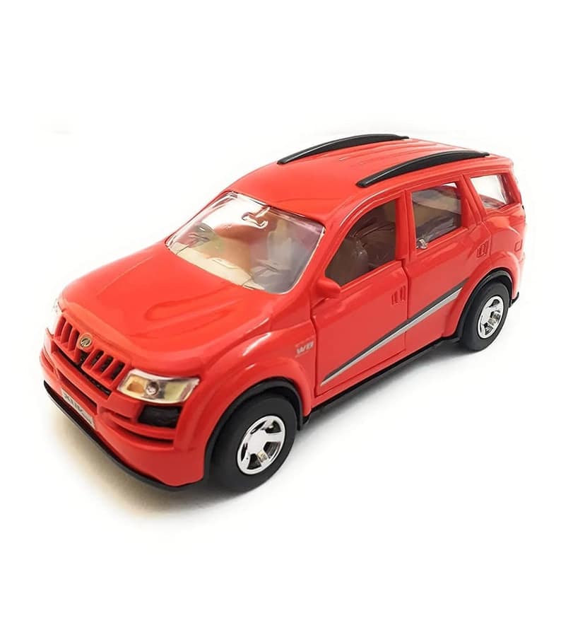Mehtab Pull Back Plastic Mahindra XUV 500 Die-Cast Miniature Car Toy| Wonderful Design & Bold Looks |Openable Doors for Kids Fun (Pack of 1, Red)