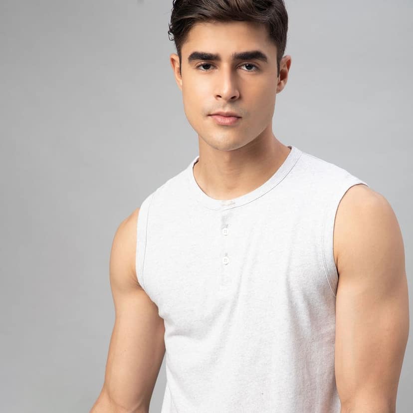 FTX Men Round Neck Cotton Rich Sleeveless Tshirt view 3