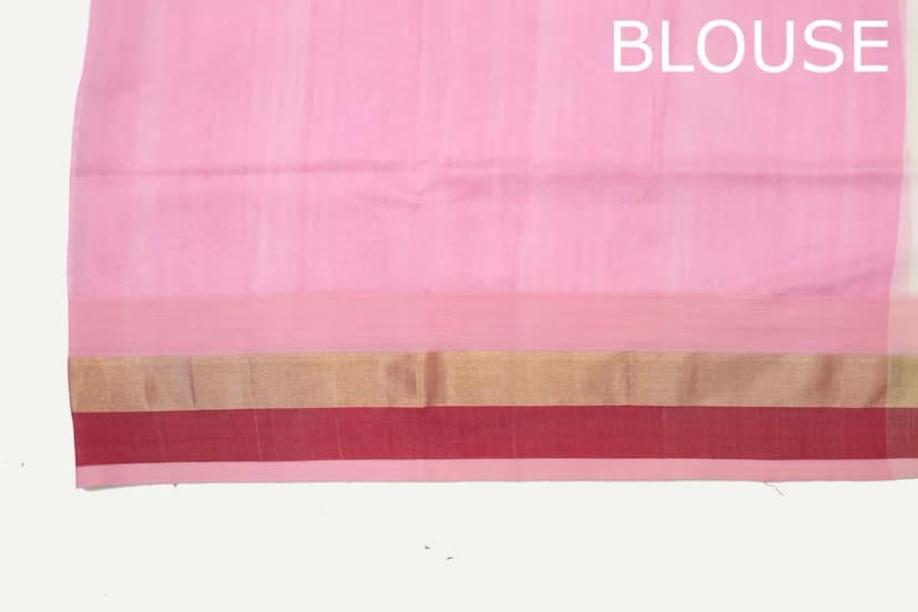 Epic Heritage Kosa Pallu White handloom Saree with Tassels view 5