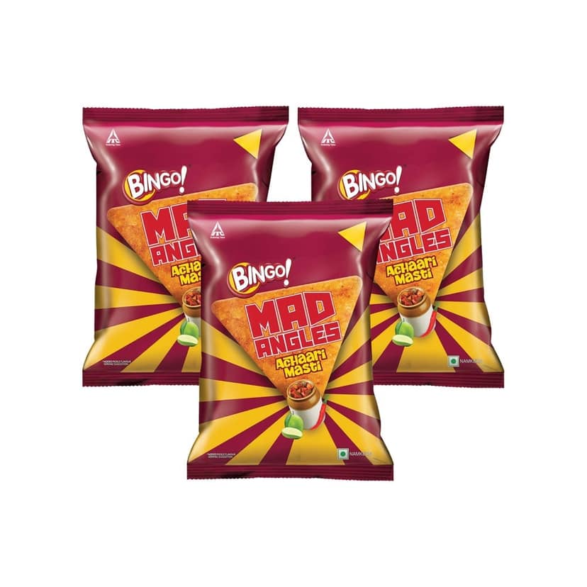 Bingo Mad Angles Achaari Masti Crisps - Pack of 3 view 2
