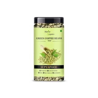 ManHar Organics Columbian Green Coffee Beans 150gm Jar- Natural Immunity Booster and Weight Management Partner