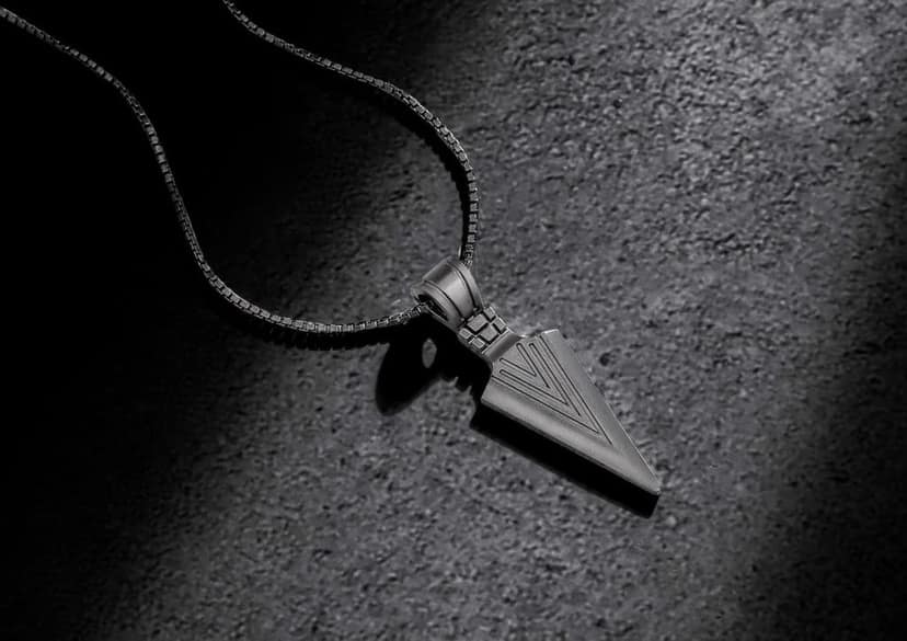 Arrowhead Oxidised Pendant
