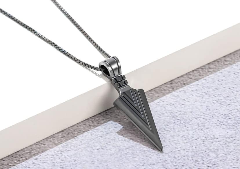 Arrowhead Oxidised Pendant view 4