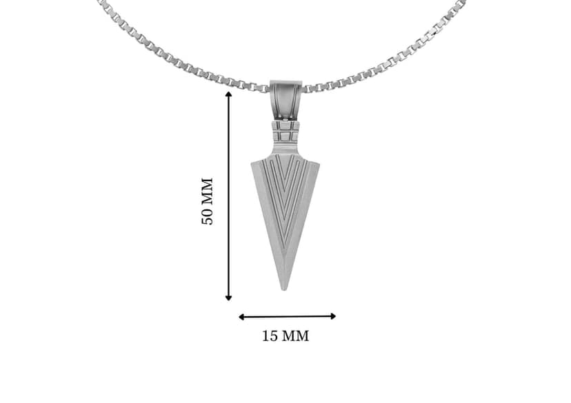 Arrowhead Oxidised Pendant view 5