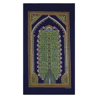 Garvi Gurjari (A Gujarat Govt Enterprise Handmade Rogan Painting - Navy Blue(GGCHRP25)