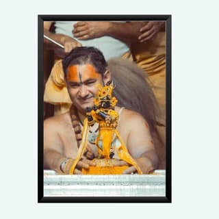 NOKKES Radha Raman ji Vrindavan Radha Raman Thakur Ji Photo Frames Religious Photo frame 5X7 Inch Photo Frame_QWW99