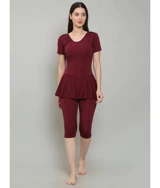 MEGASKA Purple One Piece Swimming Costume