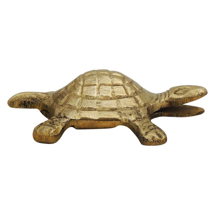 Brass Showpiece Tortoise, Turtle [Kachua] Small Statue, Length : 3.4 Inch (ZMAS184 F) view 2