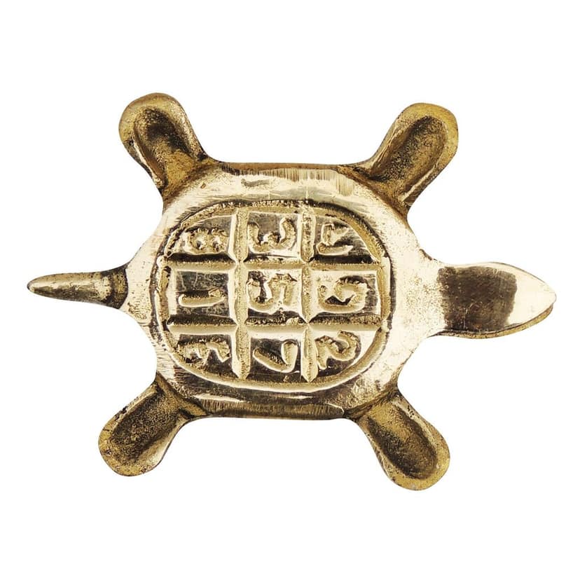 Brass Showpiece Tortoise, Turtle [Kachua] Small Statue, Length : 3.4 Inch (ZMAS184 F) view 5
