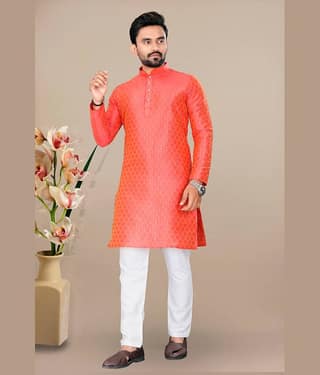YUG ART Sea Green Silk Regular Fit Men's Kurta Pyjama Set ( Pack of 1 )