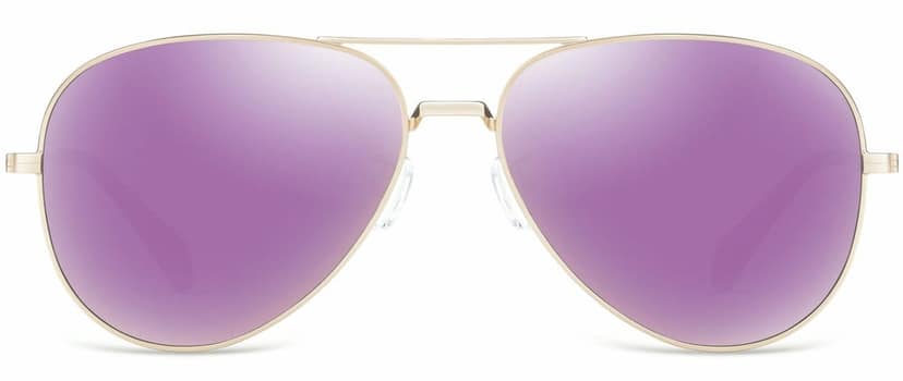PARIM Polarized Men's Aviator Sunglasses Golden Frame / Violet Lenses | SKU 11020 K2 view 2