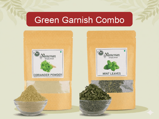 Vasuvan Green Garnish Combo | Dried Coriander Powder(50g) + Dried Mint Leaves (40g)