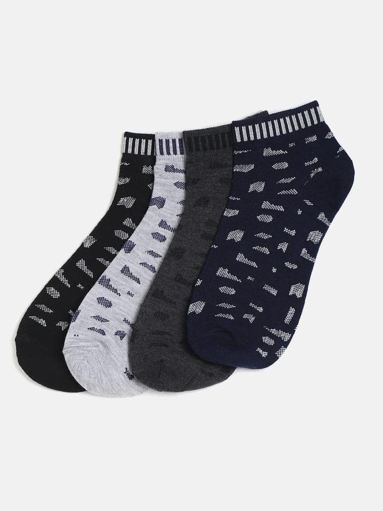 Kolor Fusion Men Assorted Above Ankle Length Cotton Socks (Pack of 4) view 7