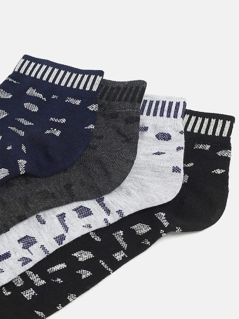 Kolor Fusion Men Assorted Above Ankle Length Cotton Socks (Pack of 4) view 8