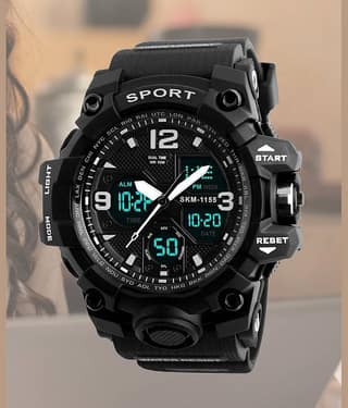 Harbor Black Silicon Analog-Digital Men's Watch