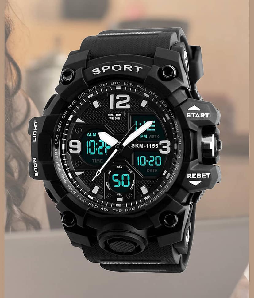 Harbor Black Silicon Analog-Digital Men's Watch