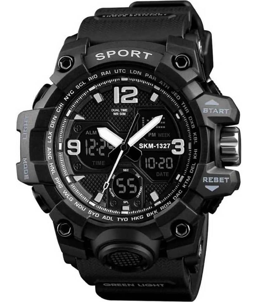Harbor Black Silicon Analog-Digital Men's Watch view 2