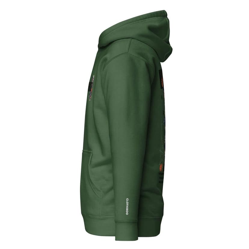 Clothikoo Premium Hoodie (Wolf Print, Bottle Green Colour) view 2