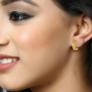 Vivastri Stylish Alloy Gold Plated Bali Earrings for Women & Girls [VIVA2530ERG] view 2