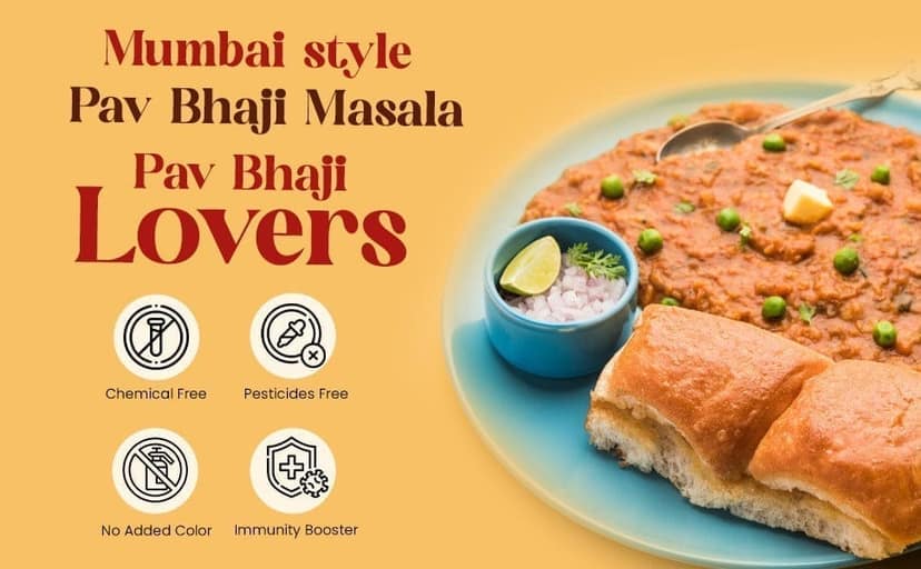 Buy Pav Bhaji Masala Online India - Mumbai Street Food Spice | Phoran view 6
