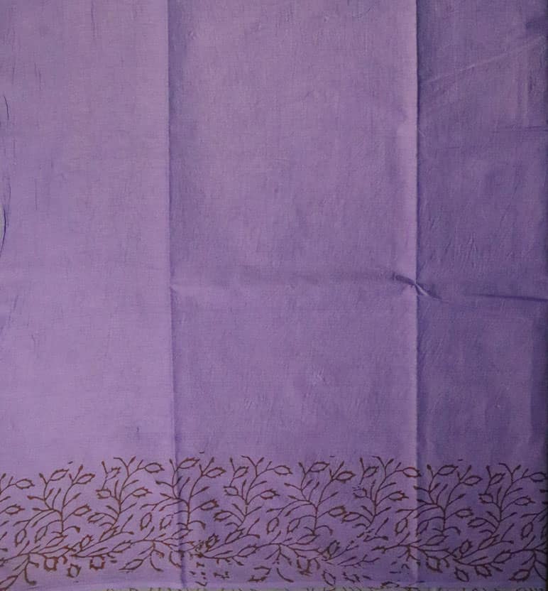 Handcrafted Batik Print Cotton Saree with Blouse Piece view 2