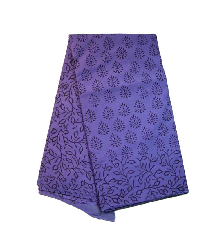 Handcrafted Batik Print Cotton Saree with Blouse Piece view 5