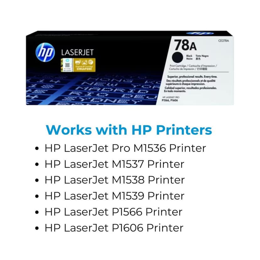 HP 78A Black Original LaserJet Toner Cartridge (CE278A) view 4